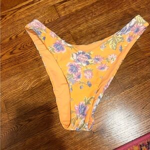 Aerie Yellow and Orange Floral Bikini